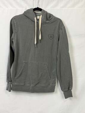 Buck Mason Mens Pullover Hoodie Faded Gray Cotton Size XS Distressed